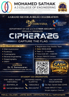 Ciphera 26 - Capture the Flag Technical Event Poster